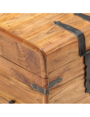 Baule 40x40x40 cm in Legno Massello di Acacia