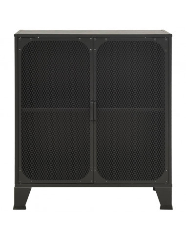 Armadi Portaoggetti 2 pz Grigi 72x36x82 cm Metallo e MDF