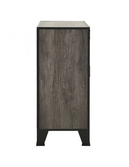 Armadi Portaoggetti 2 pz Grigi 72x36x82 cm Metallo e MDF