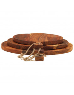Tagliere 3pz in Legno Massello di Acacia 2