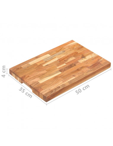 Tagliere 50x35x4 cm in Legno Massello di Acacia