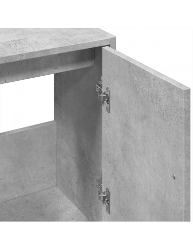 Mobile Lavabo Grigio Cemento 63x29x55 cm in Legno Multistrato