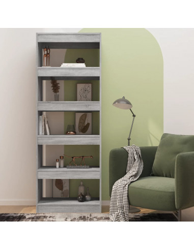 Libreria/Divisorio Grigio Sonoma 60x30x166 cm in Truciolato