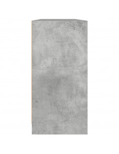 Libreria con Ante Grigio Cemento 204x37x75 cm Legno Multistrato 2