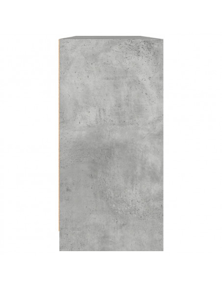 Libreria con Ante Grigio Cemento 204x37x75 cm Legno Multistrato