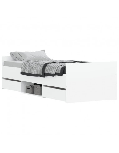 Giroletto con Testiera e Pediera Bianco 75x190 cm