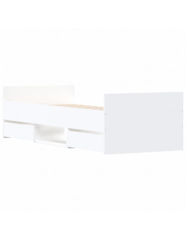 Giroletto con Testiera e Pediera Bianco 75x190 cm