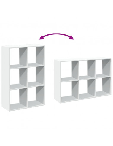 Libreria Divisorio Bianca 69,5x29x103,5 cm in Truciolato