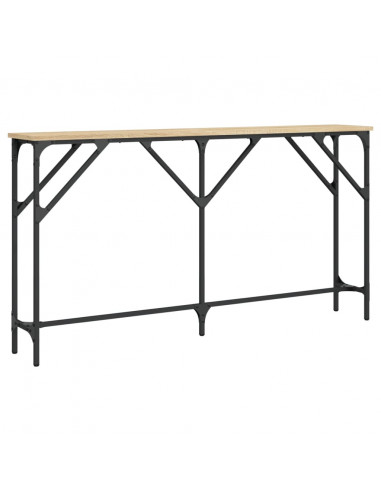 Tavolino Consolle Rovere Sonoma 140x23x75 cm Legno Multistrato