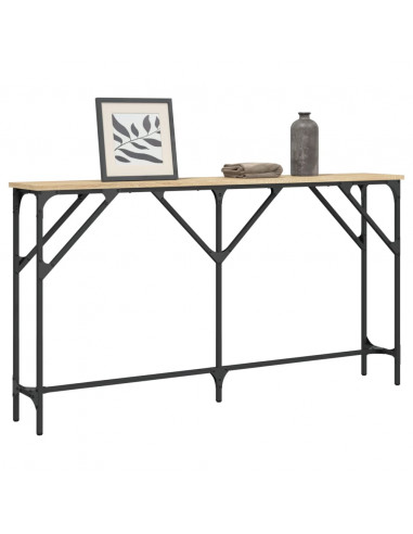Tavolino Consolle Rovere Sonoma 140x23x75 cm Legno Multistrato