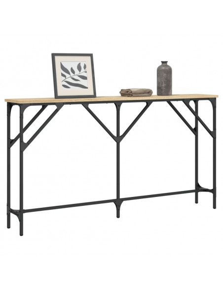 Tavolino Consolle Rovere Sonoma 140x23x75 cm Legno Multistrato