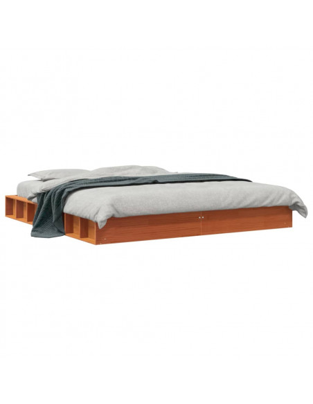Giroletto Marrone Cera 200x200 cm in Legno Massello di Pino
