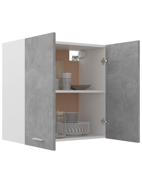Mobile Pensile Grigio Cemento 60x31x60 cm in Legno Multistrato