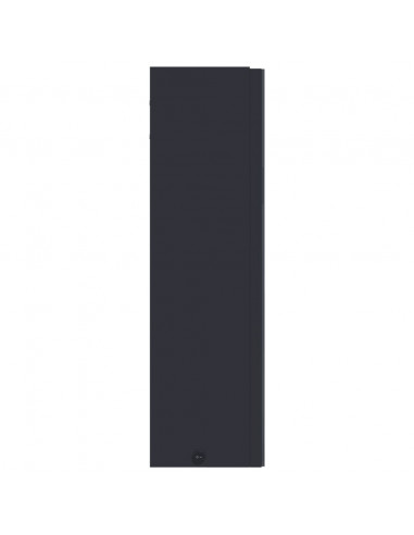 Armadietto Bagno con Specchio e LED Grigio 60x13x52 cm