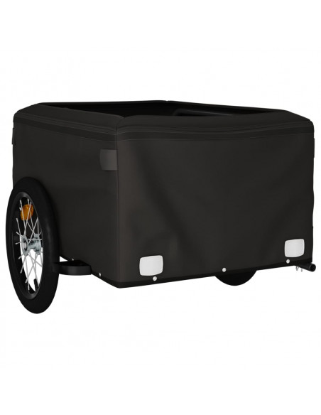 Rimorchio da Bici Nero e Blu 45 kg in Ferro