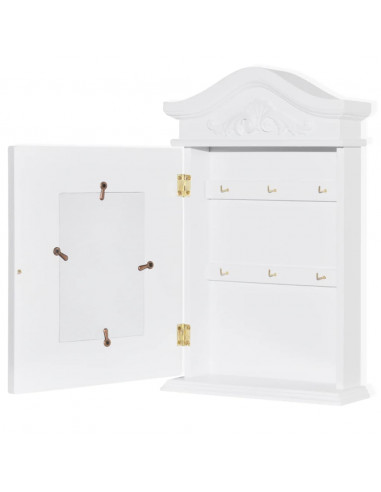 Armadietto per Chiavi con Cornice Foto Bianco