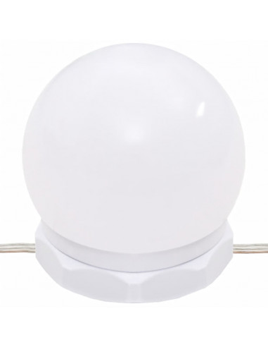 Mobile a Specchio con LED Bianco Lucido 90x31,5x62 cm