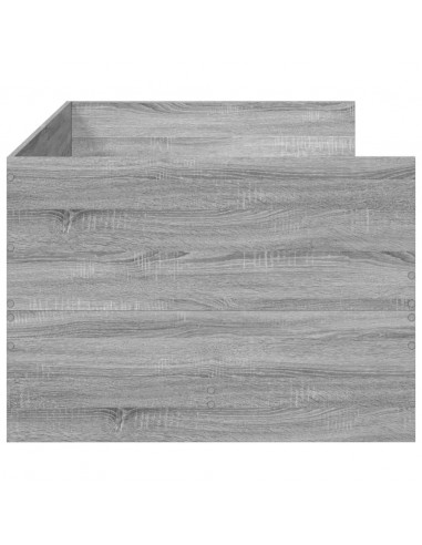 Divano Letto con Cassetti Grigio Sonoma 75x190 cm Multistrato