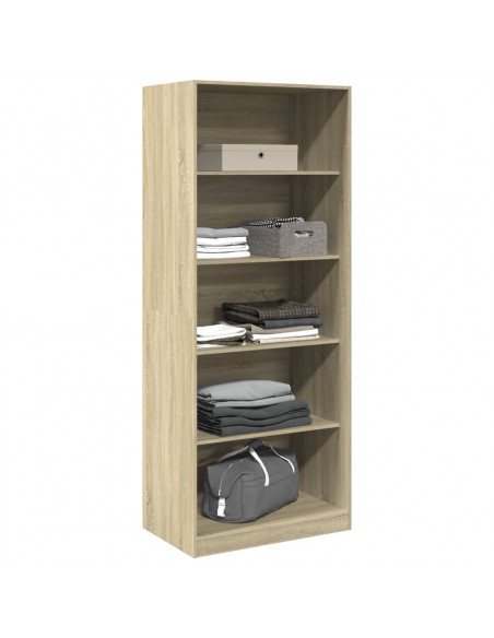 Armadio Rovere Sonoma 80x50x200 cm in Legno Multistrato