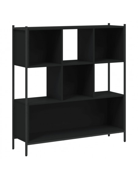 Libreria Nera 102x28x172 cm in Legno Multistrato