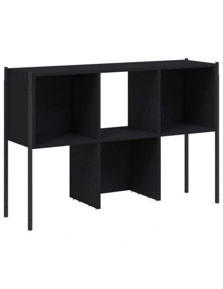 Libreria Nera 102x28x172 cm in Legno Multistrato