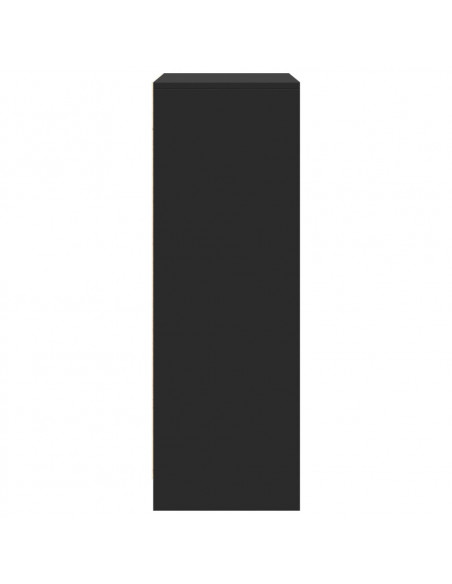 Credenza con LED Nera 77x34x100 cm in Legno Multistrato