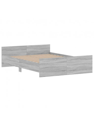 Giroletto con Testiera e Pediera Grigio Sonoma 140x190 cm