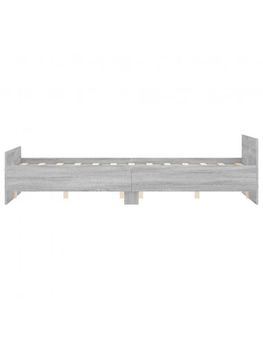 Giroletto con Testiera e Pediera Grigio Sonoma 140x190 cm