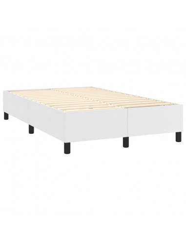 Giroletto a Molle con Materasso Bianco 120x190 cm in Similpelle