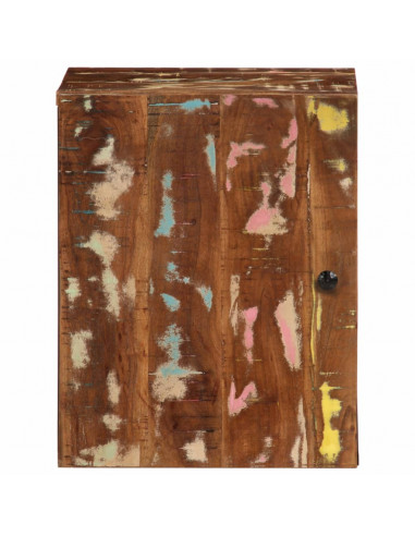 Mobile da Bagno a Parete 38x33x48cm Legno Massello di Recupero