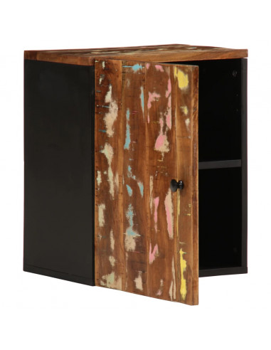 Mobile da Bagno a Parete 38x33x48cm Legno Massello di Recupero