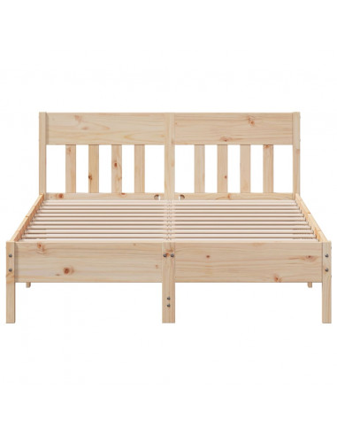 Giroletto con Testiera 150x200 cm in Legno Massello di Pino