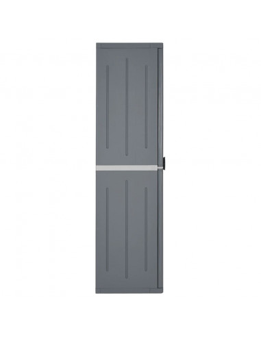 Armadio da Giardino Grigio 65x45x172 cm in Rattan PP
