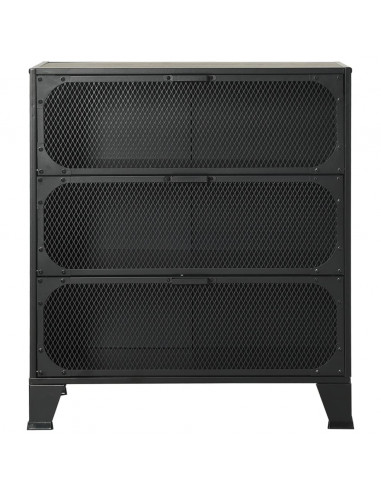 Armadietto Grigio 72x36x82 cm in Metallo e MDF