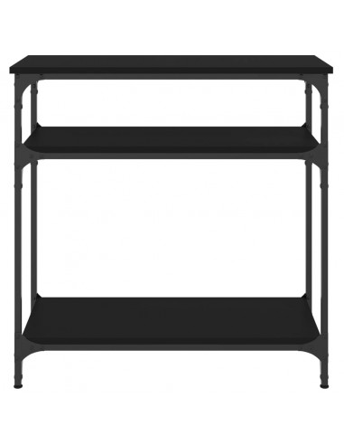 Tavolino Consolle Nero 75x29x75 cm in Legno Multistrato