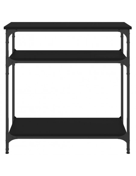 Tavolino Consolle Nero 75x29x75 cm in Legno Multistrato