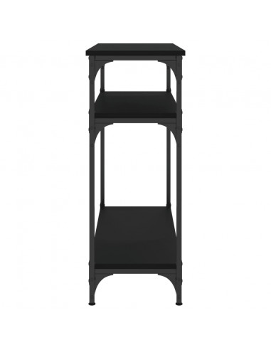 Tavolino Consolle Nero 75x29x75 cm in Legno Multistrato