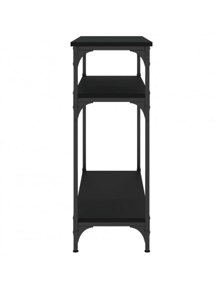 Tavolino Consolle Nero 75x29x75 cm in Legno Multistrato