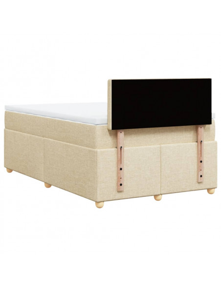 Giroletto a Molle con Materasso Crema 120x200 cm in Tessuto