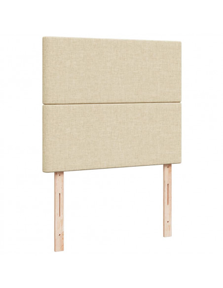 Giroletto a Molle con Materasso Crema 120x190 cm in Tessuto