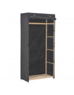 Armadio Grigio 79x40x170 cm in Tessuto 2