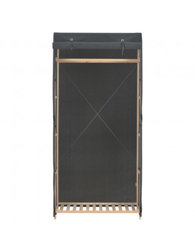 Armadio Grigio 79x40x170 cm in Tessuto