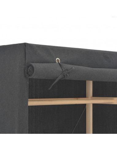 Armadio Grigio 79x40x170 cm in Tessuto