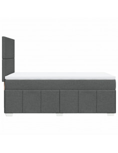 Giroletto a Molle con Materasso Grigio Scuro 90x200 cm Tessuto 2