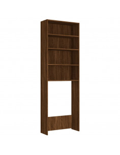 Mobile per Lavatrice Rovere Marrone 64x24x190 cm 2
