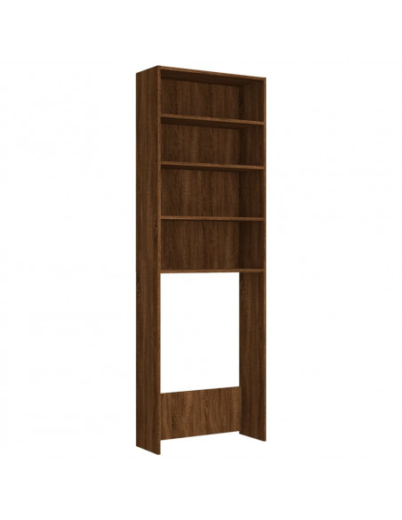 Mobile per Lavatrice Rovere Marrone 64x24x190 cm