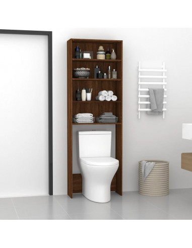 Mobile per Lavatrice Rovere Marrone 64x24x190 cm