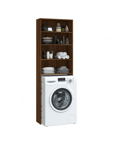 Mobile per Lavatrice Rovere Marrone 64x24x190 cm