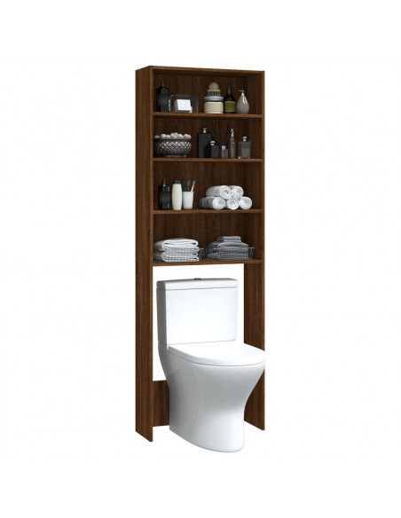 Mobile per Lavatrice Rovere Marrone 64x24x190 cm