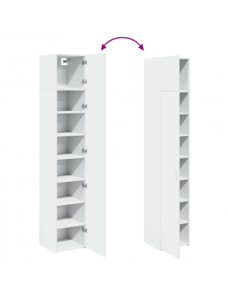 Mobile Sottile Bianco 40x42,5x225 cm in Truciolato